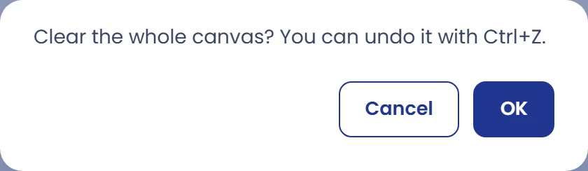 Clear the canvas when appropriate