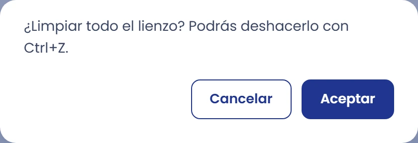 Limpia el lienzo cuando corresponda