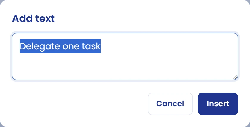 Correct text in the drawing