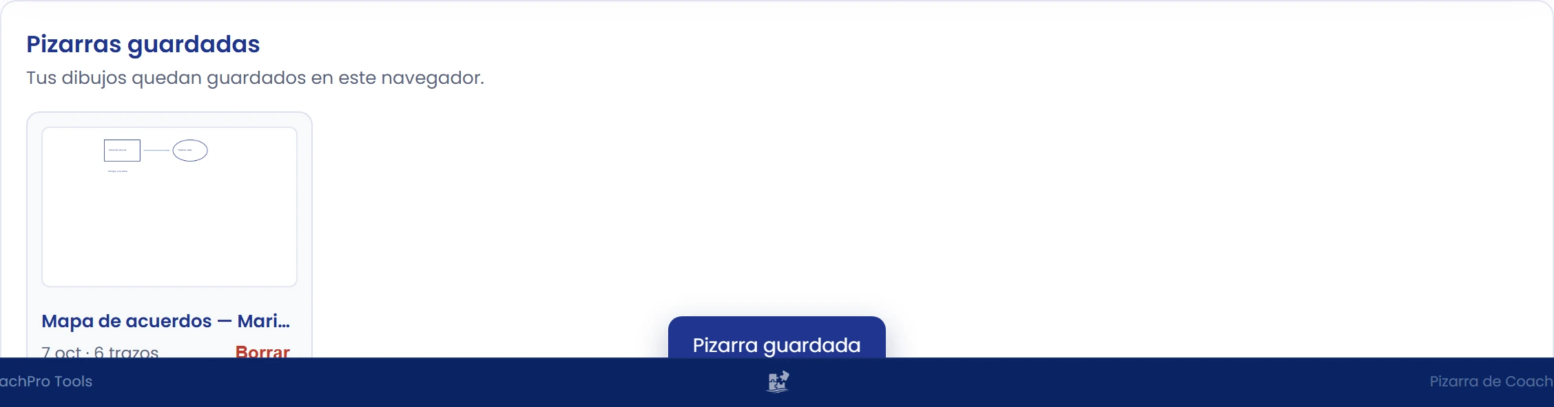 Encuentra una versión guardada