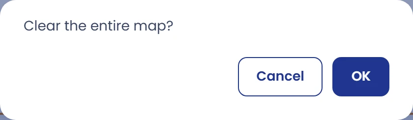 Confirm before clearing the map