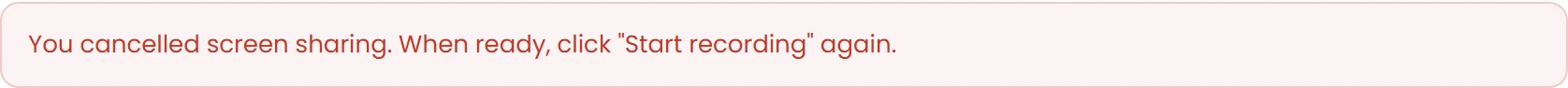 If you cancel selection