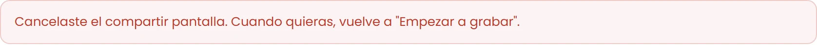 Si cancelas la selección