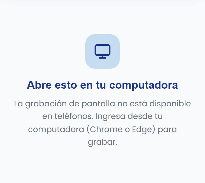 Si estás en un teléfono o navegador no compatible