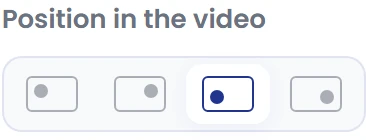 Choose the camera corner