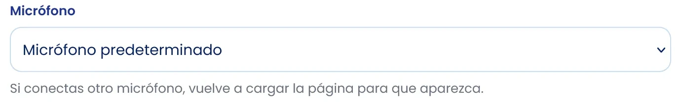 Elige el micrófono