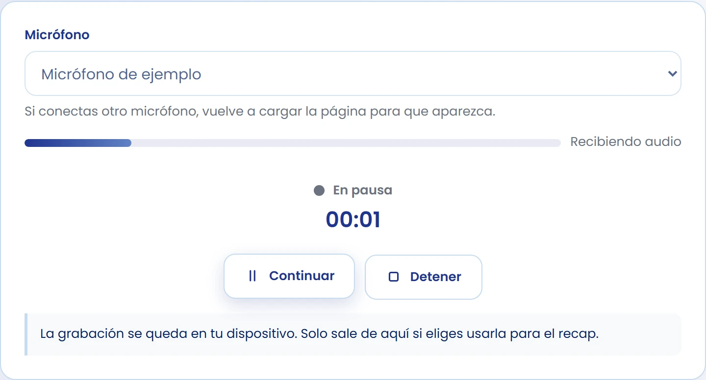 Pausa y reanuda si hace falta