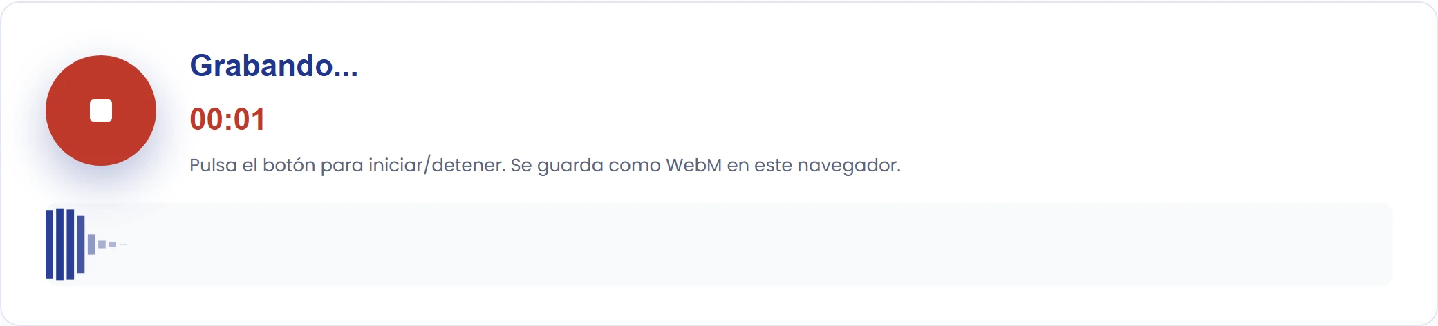 Inicia un audio de la colección