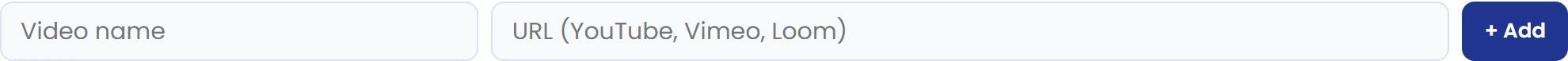 Add a video with a name and address
