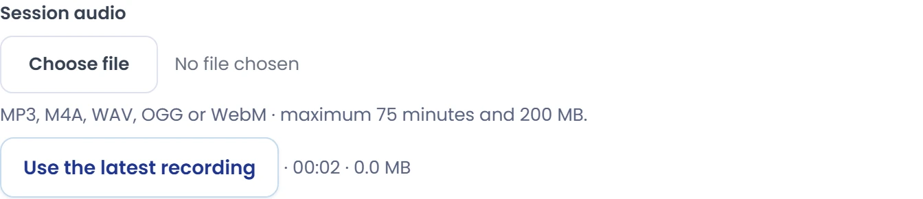 Choose an audio file