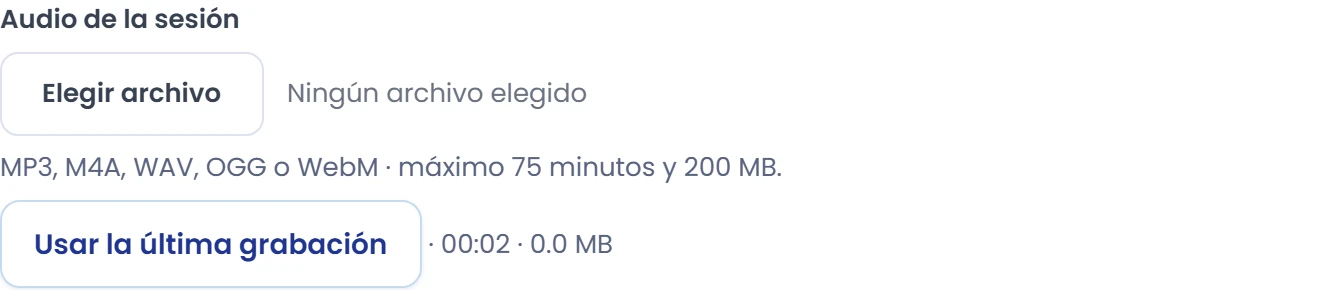 Elige un archivo de audio
