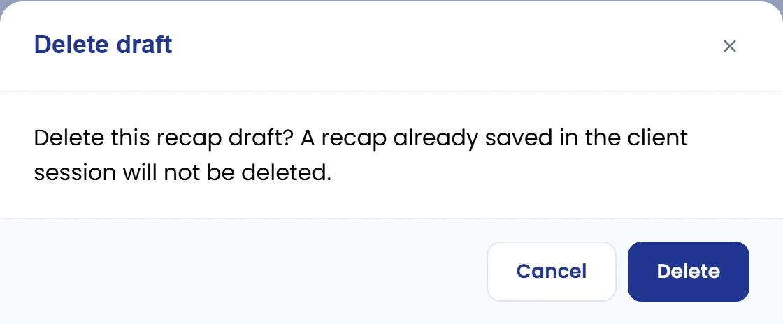 Review before deleting a draft