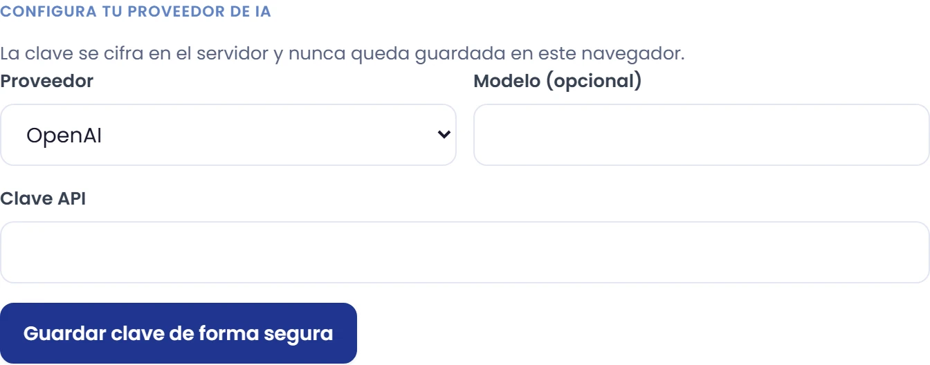 Comprueba la configuración de IA