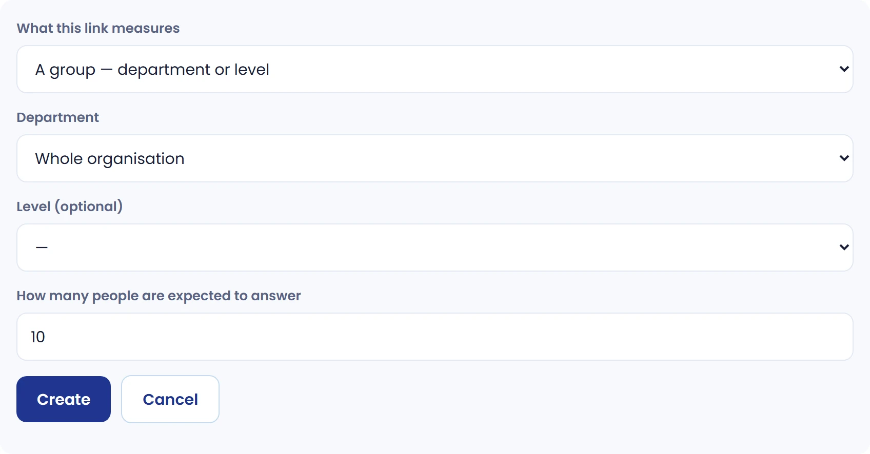 Create a group response link