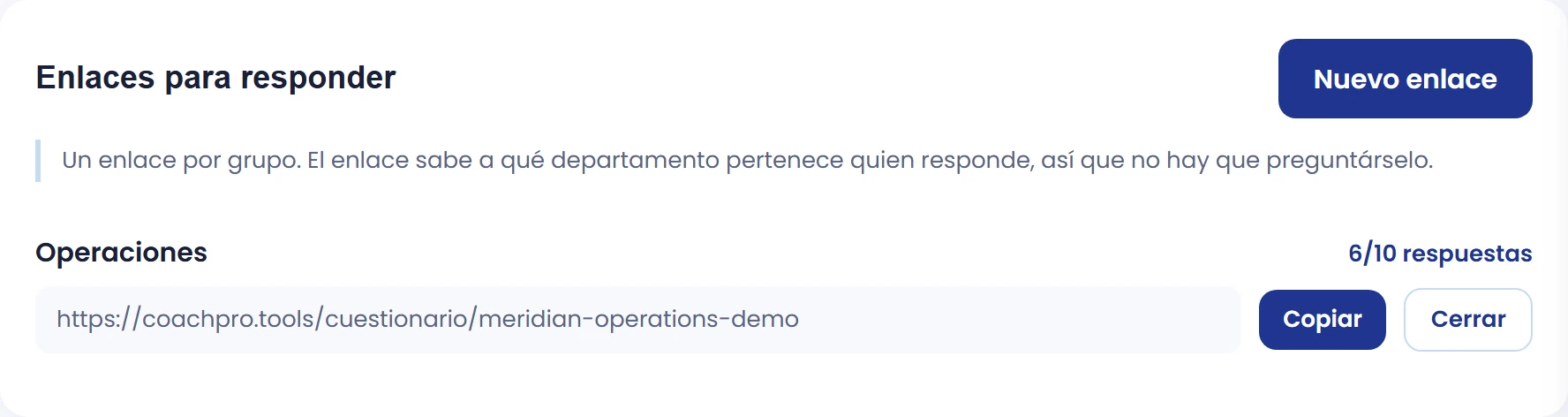 Copia y controla los enlaces