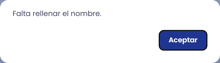 Si falta el nombre