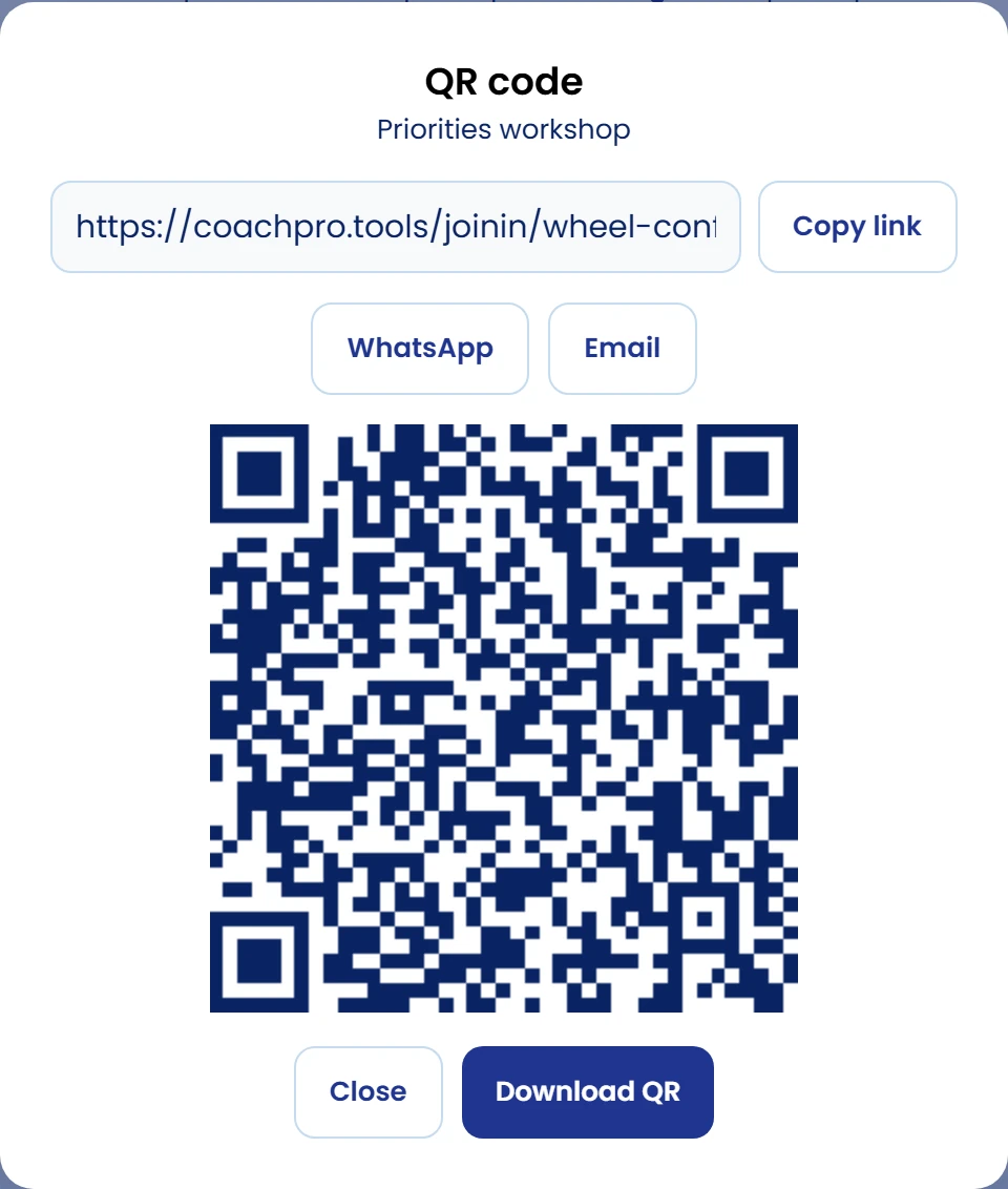 Copy the URL or download the QR