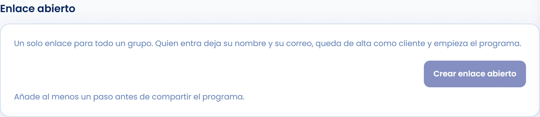 Si el programa está vacío