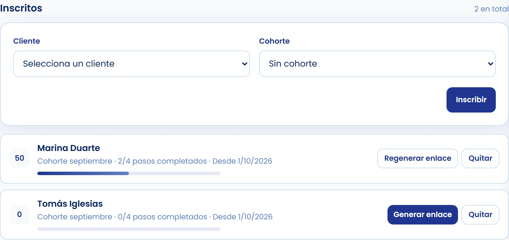 Consulta el avance