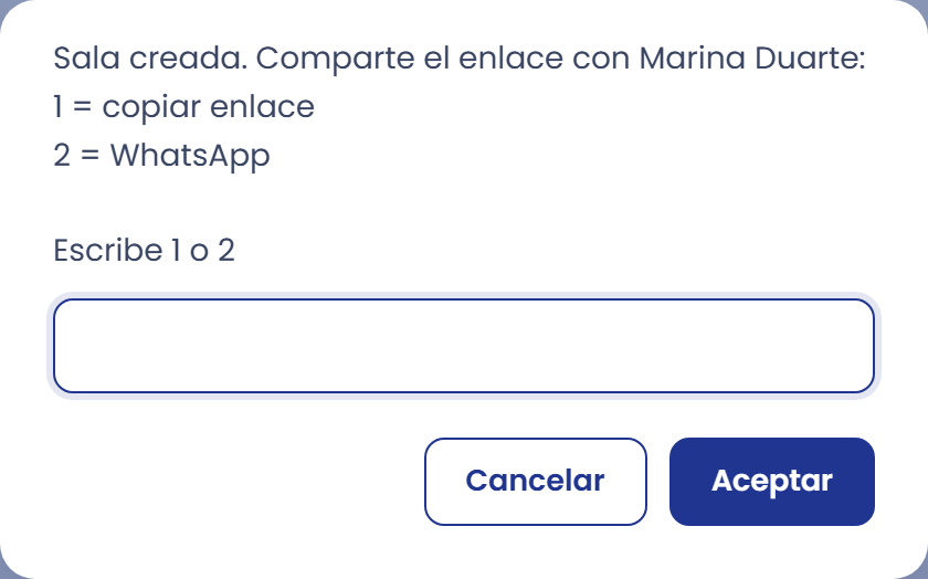 Comparte el enlace con el cliente