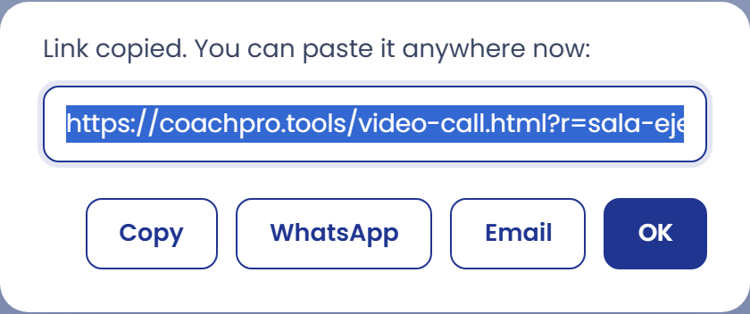 If you choose to copy the link