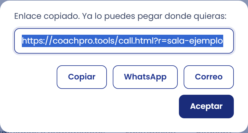 Si eliges copiar el enlace